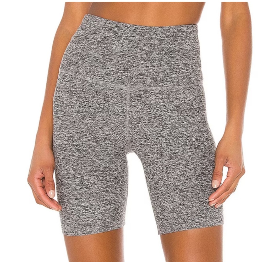 NWT Beyond Yoga Spacedye Black High Waisted Biker Shorts